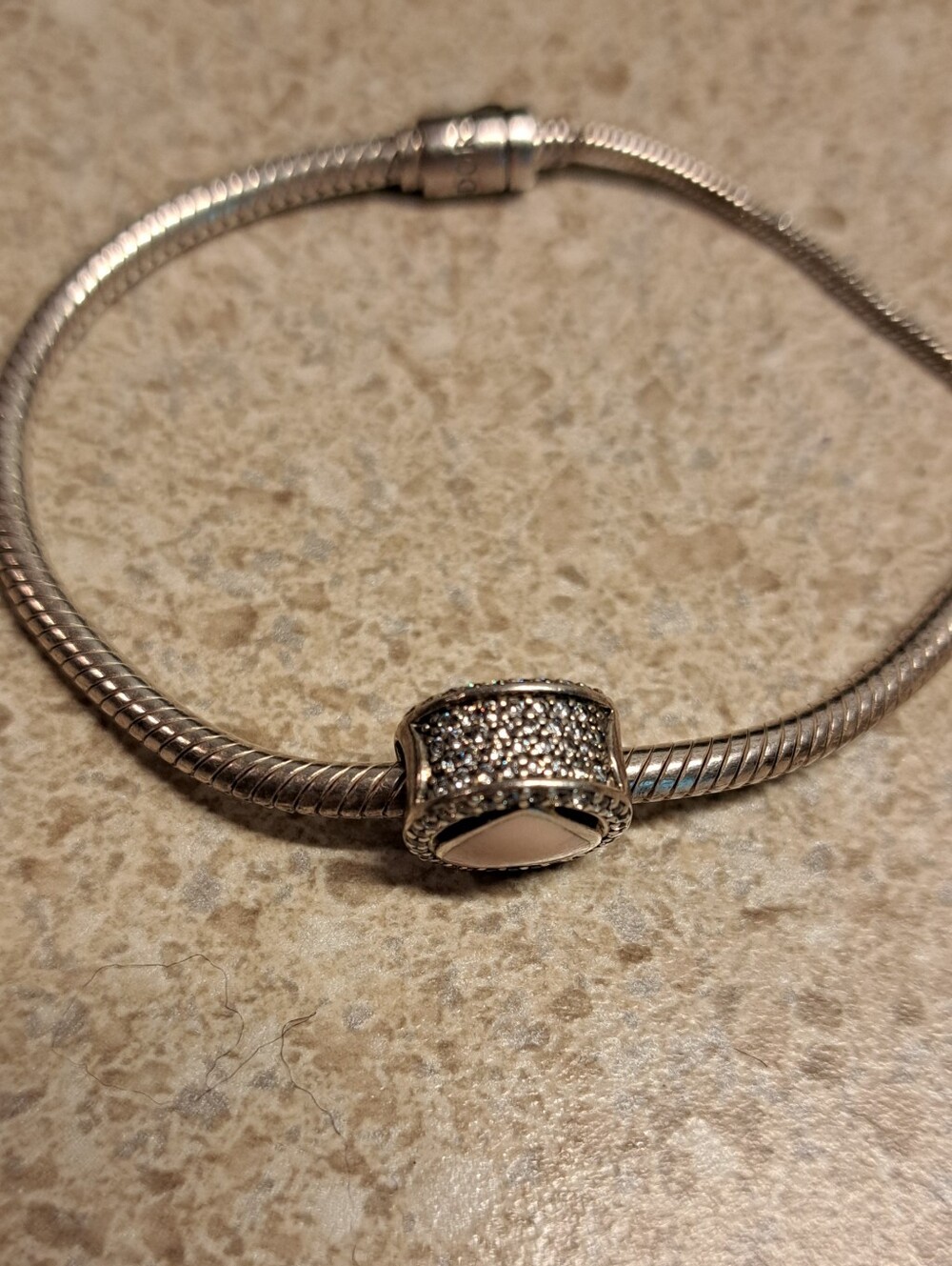 Pandora Snake Chain Bracelet With Charm - Picture 2 of 9